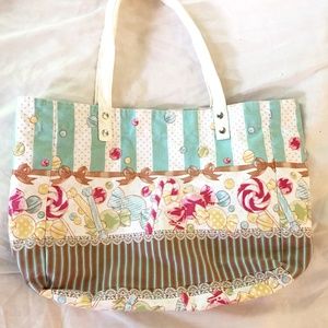 Bodyline Lolita Candy Stripe Tote Bag in Mint